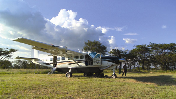 Flying to Gorilla Tracking safari Bwindi Uganda Safari
